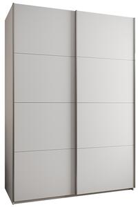Šatní skříň LUX 1 s posuvnými dveřmi, 170×245,5×64 Bílá / stříbrné