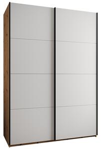 Šatní skříň LUX 1 s posuvnými dveřmi, 170×245,5×64 Dub Artisan / bílá / černé