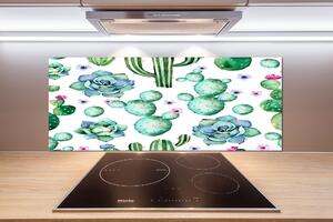 Skleněný panel do kuchyně Kaktusy pksh-108266665