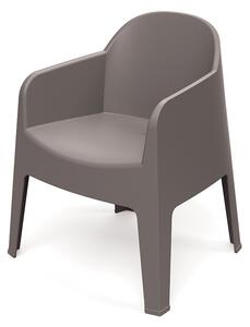 Prosperplast Zahradní židle s područkami MILANES 68x60x80,5 cm hnědá