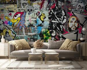 Fototapeta Zeď s graffiti, Designové fototapety na zeď, Populární fototapety, u12434 - Tapeko.co.cz