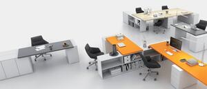 Pracovní deska stolu BLOCK, 1600 x 800 x 25 mm, oranžová