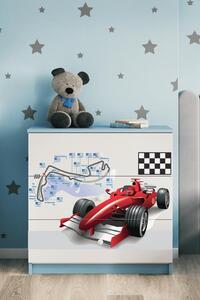 Dětská komoda Formule 1 v modré barvě Babydreams