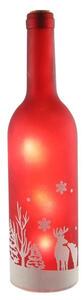 Vánoční dekorační láhev LED 29cm červená