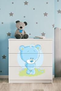 Dětská komoda Bluebear v bílé barvě Babydreams