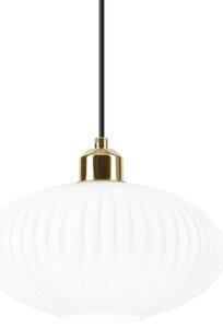 Lustr na lanku HARMA 1xE27/15W/230V pr. 25 cm bílá/zlatá