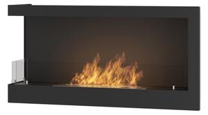 InFire - Rohový BIO krb 45x90 cm 3kW černá