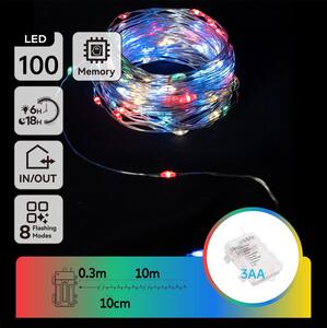 Aigostar - LED Venkovní řetěz 100xLED/8 funkcí 10,3m IP44 multicolor
