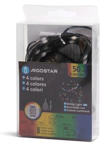 Aigostar - LED Venkovní řetěz 50xLED/8 funkcí 3xAA 5,3m IP44 multicolor