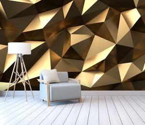 Fototapeta Třpytivá geometrická abstrakce v hnědé barvě, Geometrické 3D fototapety, Populární fototapety, u17249 - Tapeko.co.cz