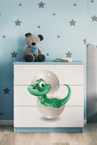 Dětská komoda Little Dino v modré barvě Babydreams