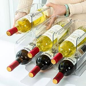 5Five® Stohovatelný stojan na láhve, víno, transparentní, do lednice BINS