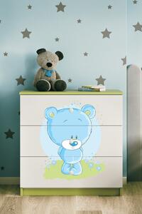Dětská komoda Bluebear v zelené barvě Babydreams