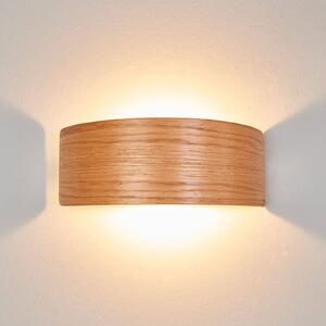 LED nástěnné světlo Rafailia 23cm, dřevo