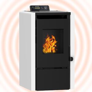 NEMAXX® PC5 peletová kamna 5,3 kW A+ kompaktní, 120 m³, ovladač, šedá