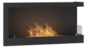 InFire - Rohový BIO krb 45x90 cm 3kW černá