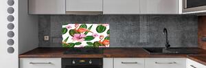Panel do kuchyně Plameňáci a květiny pksh-111415248