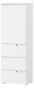 Szynaka Regál SELENE 11 145 cm bílý lesk/mat