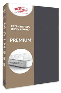 JERSEY PROSTĚRADLO PREMIUM 90X200 CM TMAVĚŠEDÉ