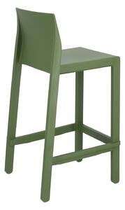 Židle barová Kate zelená 65 cm plast