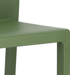 Židle barová Kate zelená 65 cm plast