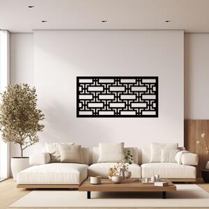 Dřevo života | Dřevěný dekorační panel LINES | Rozměry (cm): 40x80 | Barva: Černá