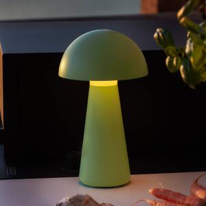 Sirius LED stolní lampa Sam na akumulátor, zelená, plast, výška 28 cm, IP54, stmívatelný, Zelená, Plast, Skandinávský