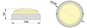 Brilagi - LED Stropní průmyslové svítidlo SIMA LED/12W/230V IP65 bílá
