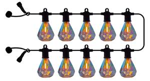 Sirius LED světelná řetěz Marcus, čirá, rozšiřovací sada. 10 žárovek., Bílá / opál, Plast