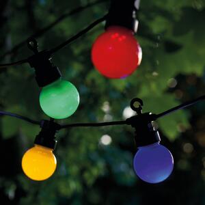 Sirius LED světelná řetěz Lucas Start-Set barevná, 10 žárovek, solární/s napájecím, Vícebarevná, Plast