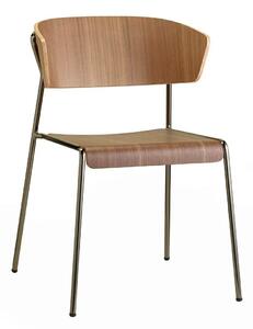 Židle Lisa wood antracitová/ořech
