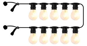 Sirius LED světelný řetěz Tobias, prodloužení, čirý, 10 žárovek, délka 4,5 m, Čirá / transparetní, Plast