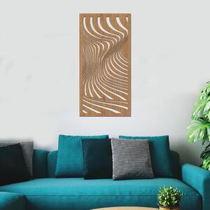 Dřevo života | Dřevěný dekorační panel VLNKY | Rozměry (cm): 20x40 | Barva: Světlý dub
