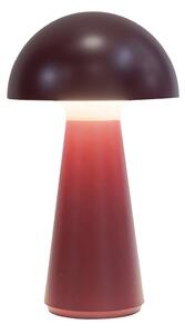 Sirius LED stolní lampa na baterie Sam, bordó, plast, výška 28 cm, IP54, stmívatelný, Červená, Plast, Skandinávský