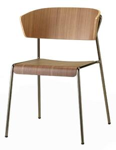Židle Lisa wood antracitová/ořech
