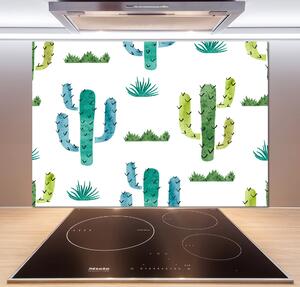 Skleněný panel do kuchyně Kaktusy pksh-112541651