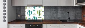 Skleněný panel do kuchyně Kaktusy pksh-112541651