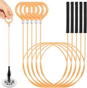 Odvodní spirála – oranžová – 81 cm – Flexibilní čistič odtoků – Vhodné pro umyvadla a vany