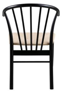 Židle Cassandra s područkami černá/přírodní