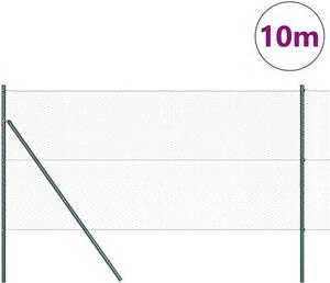 Ohraničení zahrady – plot pro zahradu – ohraničení pozemku – odolný PVC plot – rozměry 12 x 10 metrů – zelená barva