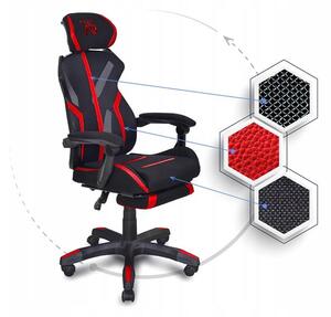 Herní židle Doron černá/červená