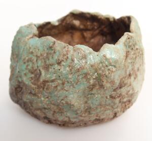 E-bonsai Keramická Skořápka 7 x 7 x 5,5 cm zelená