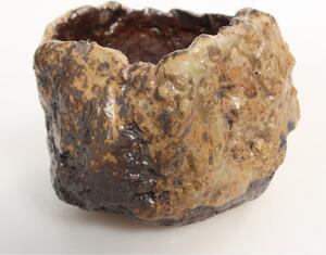 E-bonsai Keramická Skořápka 7,5 x 6,5 x 6 cm hnědá