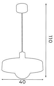Lustr na lanku CANAN 1xE27/15W/230V pr. 29 cm béžová