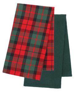 Sada kuchyňských utěrek TARTAN zelená / červená 944820