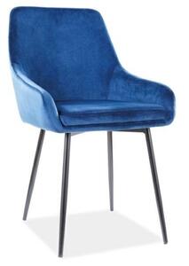 Židle Balbi Velvet - tmavě modrá