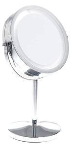 TUKA Kosmetické zrcadlo s LED osvětlením, 10x zvětšení, chrom