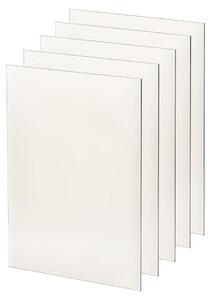 Sada krátkých skleněných panelů pro krb a troubu, 5 kusů, rozměry 320 x 320 mm, odolné vůči vysokým teplotám