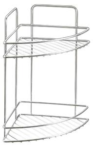 METALTEX 403313000 Reflex LUXY, rohová police, 2 patra, rozměry 23 x 23 x 35 cm, povrchová úprava Chrometherm
