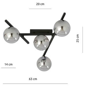 Stropní svítidlo SMART 4xE14/10W/230V černá/šedá